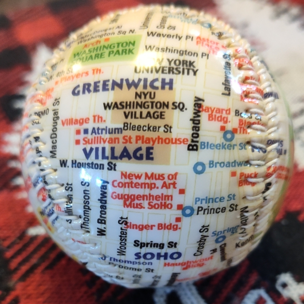 09BT- New York City Map Baseball